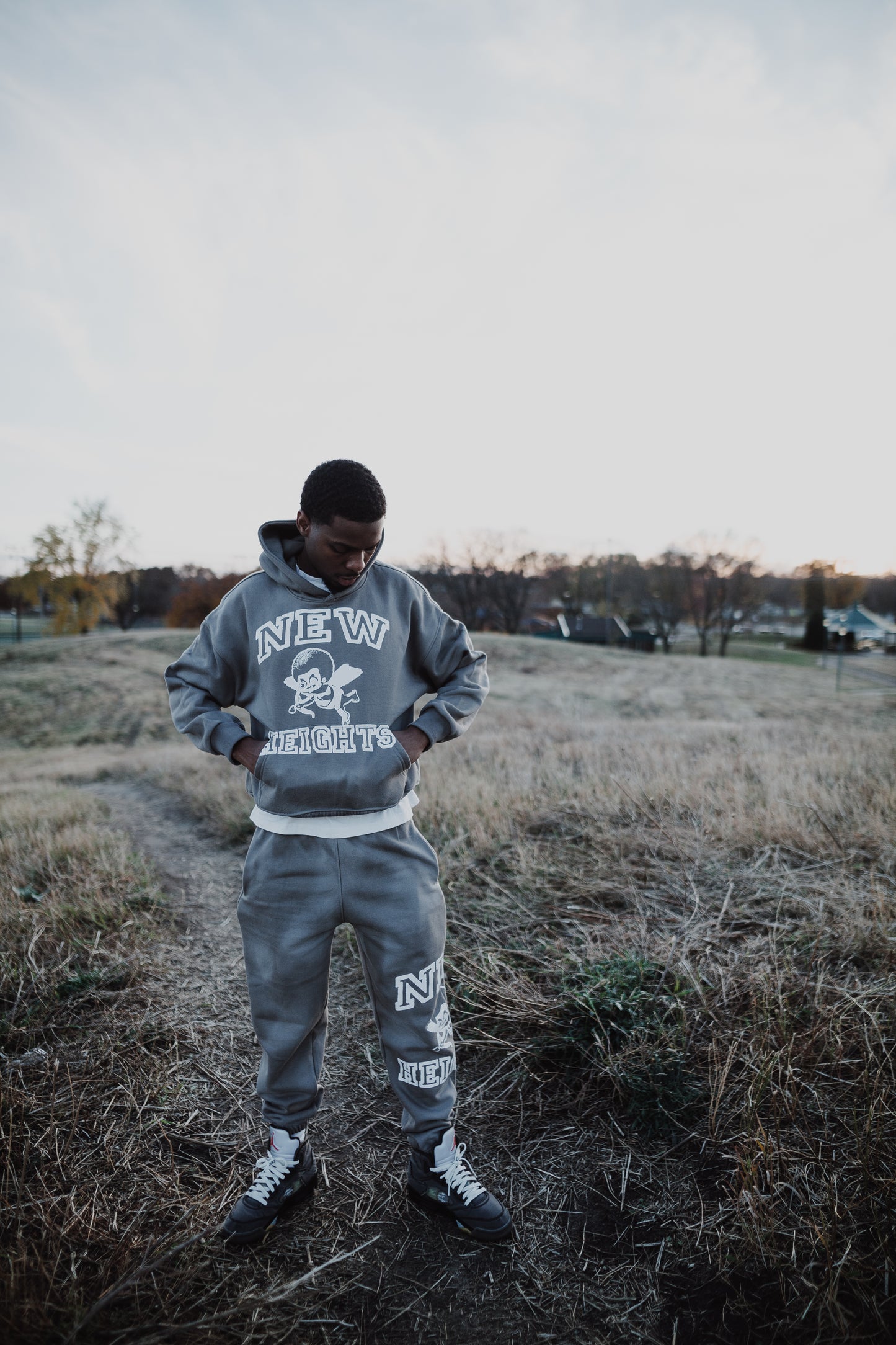 GREY CUPID HOODIE